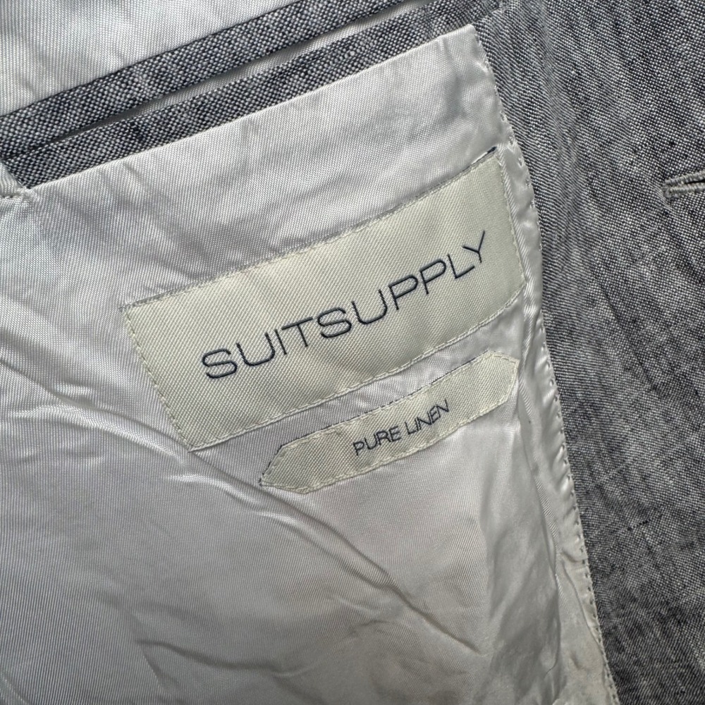 Suitsupply Washington Int. Suit 42S Slim Gray Tollegno 1900 Ice Linen 2-Piece - Picture 3 of 11